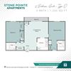 2 bed 1 bath floor plan A 2 bed 1 bath floor plan A at Stone Pointe Apartments, Ohio
